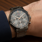 Tommy Hilfiger Signature 1710711 Men's Multi-Function Watch – Gunmetal & Gunmetal Stainless Steel Bracelet