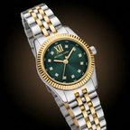 Michael Kors Lexington MK4986 26mm Women's Quartz Watch – Green with Two-Tone Stainless Steel Bracelet