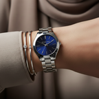 Michael Kors Runway MK3379 42mm Women's Quartz Watch – Blue with Silver Stainless Steel Bracelet