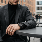Emporio Armani Sigma AR6131 43mm Men's Chronograph Watch – Black & Black Textile Strap