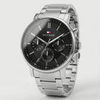 Tommy Hilfiger Signature 1710667 Men's Chronograph Watch – Black & Silver Stainless Steel Bracelet
