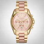 Michael Kors Bradshaw MK6359 43mm Women's Chronograph Watch – Rose Gold with Two-Tone Stainless Steel Bracelet