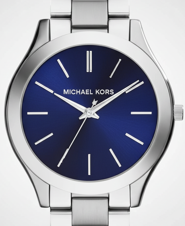 Michael Kors Runway MK3379 42mm Women's Quartz Watch – Blue with Silver Stainless Steel Bracelet