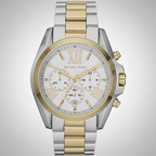 Michael Kors Bradshaw MK5627 43mm Women's Quartz Watch – White with Two-Tone Stainless Steel Bracelet