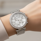 Michael Kors Parker MK5353 39mm Women's Chronograph Watch – Silver with Silver Stainless Steel Bracelet