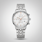 Emporio Armani Gianni AR1933 43mm Men's Chronograph Watch – Silver & Silver-Tone Stainless Steel Bracelet