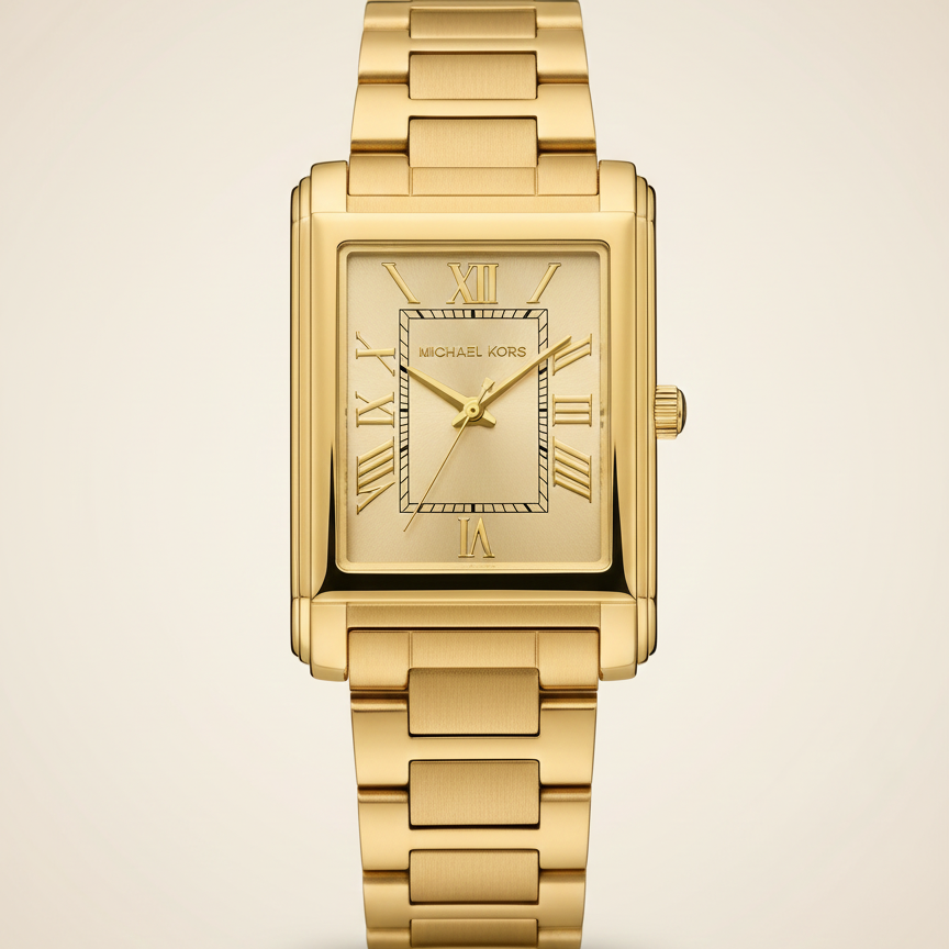 Michael Kors Signature MK4904 33mm Women's Quartz Watch – Gold with Gold Stainless Steel Bracelet