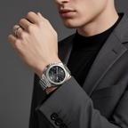Emporio Armani Federico AR11560 42mm Men's Chronograph Watch – Black Sunray & Black Stainless Steel Bracelet