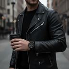 Emporio Armani Retro AR1934 43mm Men's Chronograph Watch – Black & Black Stainless Steel Bracelet