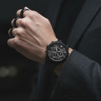 Emporio Armani Giovanni AR11349 43mm Men's Chronograph Watch – Black & Silver-Tone Stainless Steel Bracelet