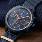 Tommy Hilfiger Signature 1782809 Women's Multi-Function Watch – Blue & Blue Genuine Leather Strap