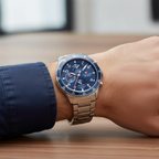 Tommy Hilfiger Jimmy 1791949 46mm Men's Multi-Function Watch – Blue & Silver Stainless Steel Bracelet