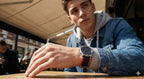 Tommy Hilfiger Signature 1792124 Men's Chronograph Watch – Blue & Navy-Red Textile Strap