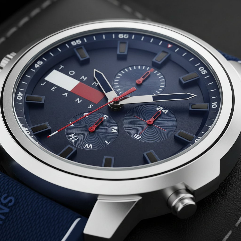 Tommy Hilfiger Jeans Sport 1710582 Men's Quartz Watch – Blue & Blue Silicone Strap