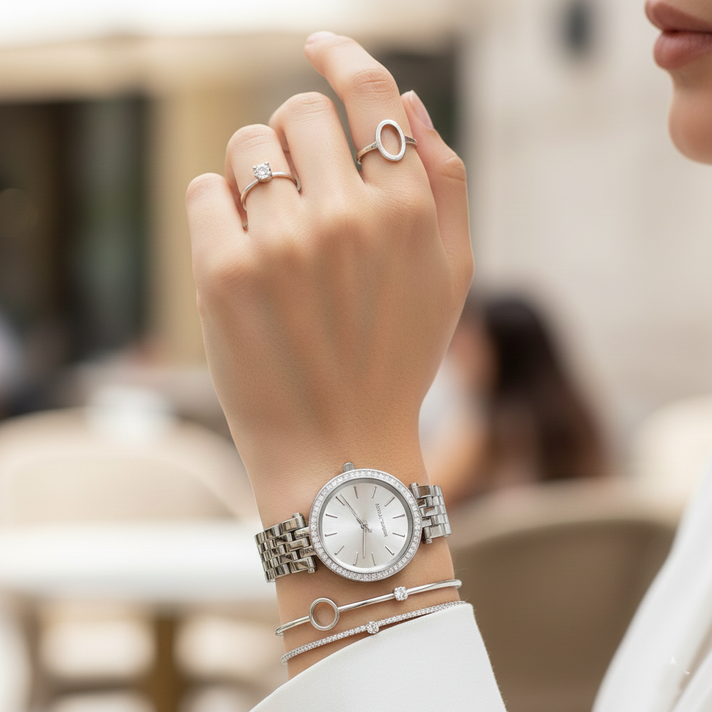 Michael Kors Darci MK3364 33mm Women's Quartz Watch – Silver with Silver Stainless Steel Bracelet