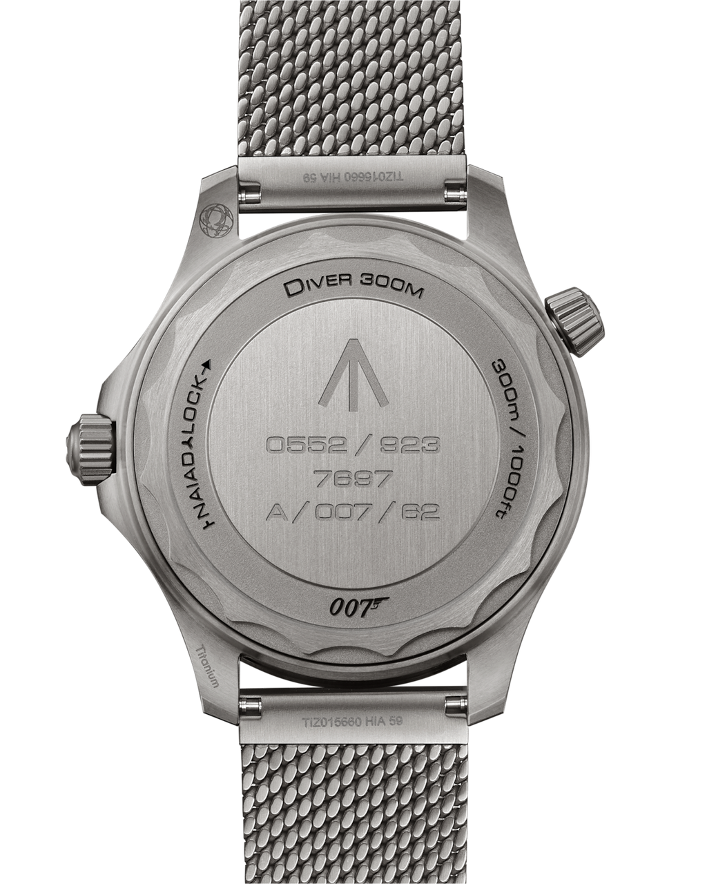 Omega Seamaster “007 Edition” Master Quality Watch – Black Dial, Bronze Gold-Tone Bezel & Stainless Steel Mesh Bracelet
