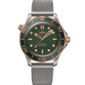 Omega Seamaster “007 Edition” Master Quality Watch – Green Dial, Green Bezel & Rose Gold-Tone Accents