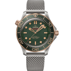 Omega Seamaster “007 Edition” Master Quality Watch – Green Dial, Green Bezel & Rose Gold-Tone Accents