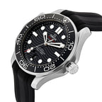 Omega Seamaster Diver 300M 42mm Master Quality Watch – Black Dial, Black Bezel & Black Rubber Strap