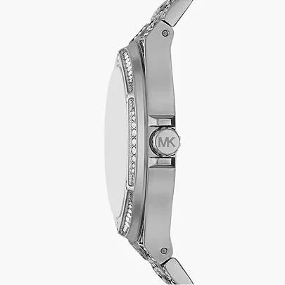 Michael Kors Lennox MK7408 37mm Women's Quartz Watch – Silver with Silver Stainless Steel Bracelet