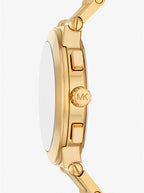 Michael Kors Billie MK9220 44mm Men's Chronograph Watch – Black & Gold-Tone Stainless Steel Bracelet