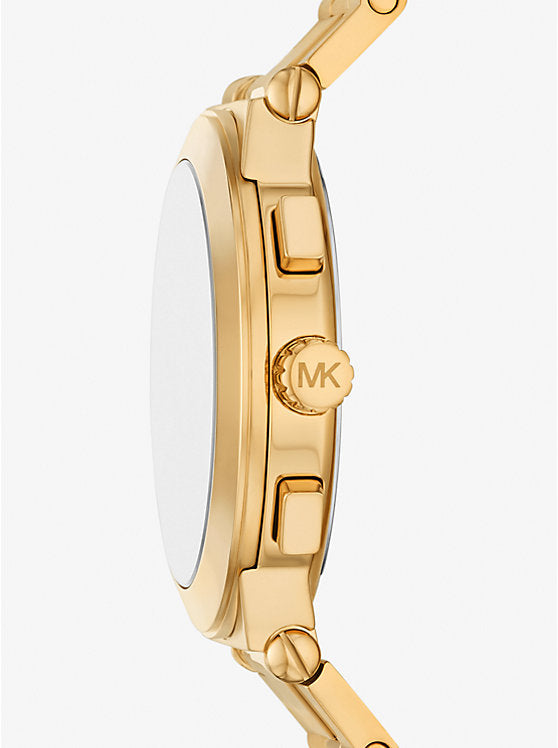 Michael Kors Billie MK9220 44mm Men's Chronograph Watch – Black & Gold-Tone Stainless Steel Bracelet