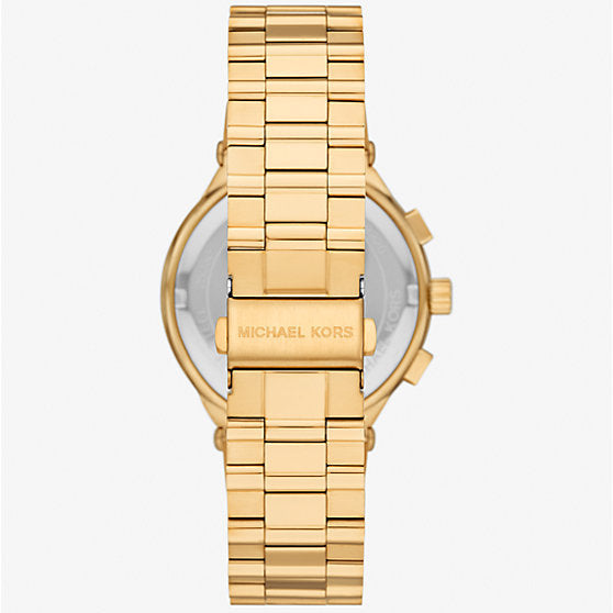 Michael Kors Billie MK9220 44mm Men's Chronograph Watch – Black & Gold-Tone Stainless Steel Bracelet