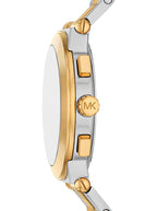 Michael Kors Billie MK9221 44mm Men's Chronograph Watch – White & Gold-Tone Stainless Steel Bracelet