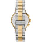 Michael Kors Billie MK9221 44mm Men's Chronograph Watch – White & Gold-Tone Stainless Steel Bracelet