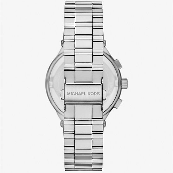 Michael Kors Billie MK9222 44mm Men's Chronograph Watch – Blue & Silver-Tone Stainless Steel Bracelet