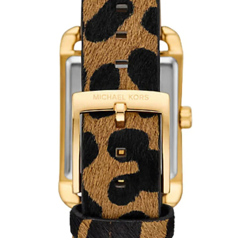 Michael Kors Emery MK1115 Women's Quartz Watch – Black with Black Genuine Leather Strap