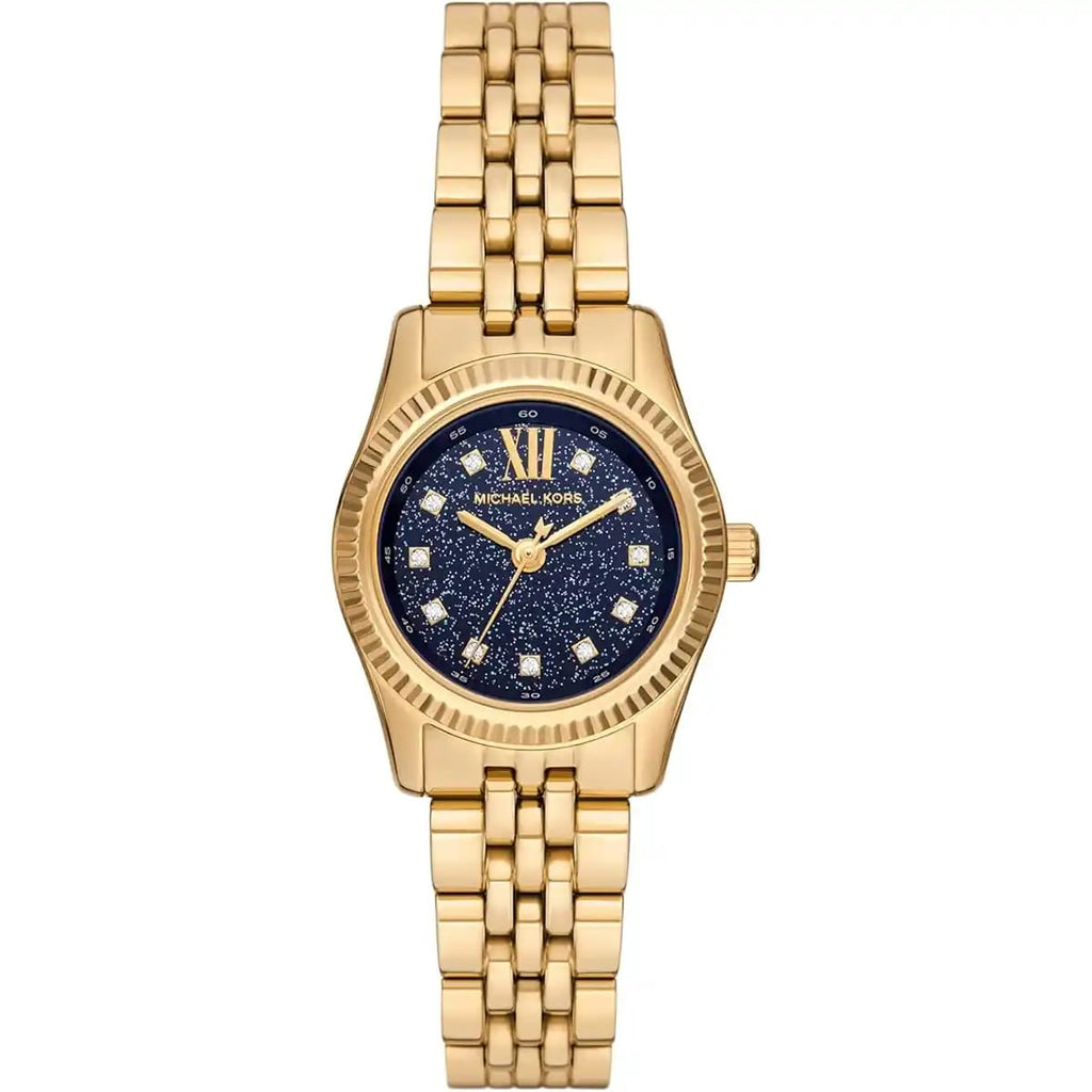 Michael Kors Lexington MK4802 26mm Women's Quartz Watch – Blue with Gold Stainless Steel Bracelet