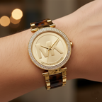 Michael Kors Parker MK6109 39mm Women's Quartz Watch – Gold with Gold Genuine Leather Strap