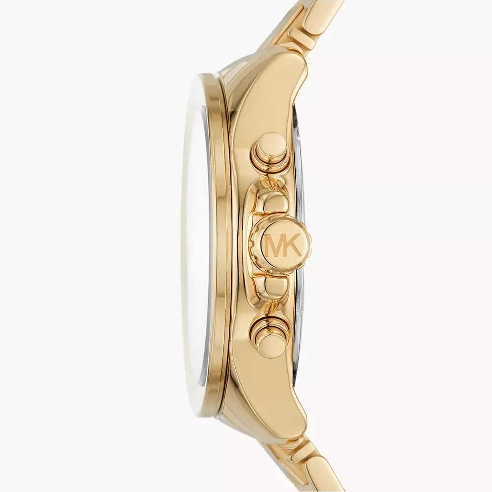 Michael Kors Wren MK6952 38mm Women's Chronograph Watch – Gold with Gold Stainless Steel Bracelet