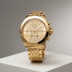 Michael Kors Wren MK6952 38mm Women's Chronograph Watch – Gold with Gold Stainless Steel Bracelet