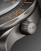 Omega Seamaster “007 Edition” Master Quality Watch – Black Dial, Bronze Gold-Tone Bezel & Stainless Steel Mesh Bracelet