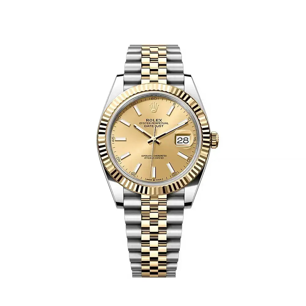 Rolex Datejust 41mm Master Quality Watch – Gold-Tone Dial & Two-Tone Jubilee Bracelet