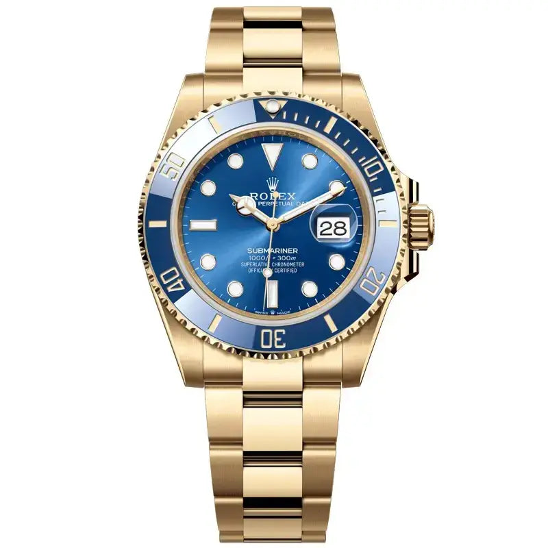 Rolex Submariner Master Quality Watch – Blue Dial & Gold-Tone Oyster Bracelet