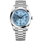 Rolex Day-Date 40mm Master Quality Watch – Light Blue Arabic Dial & President Bracelet