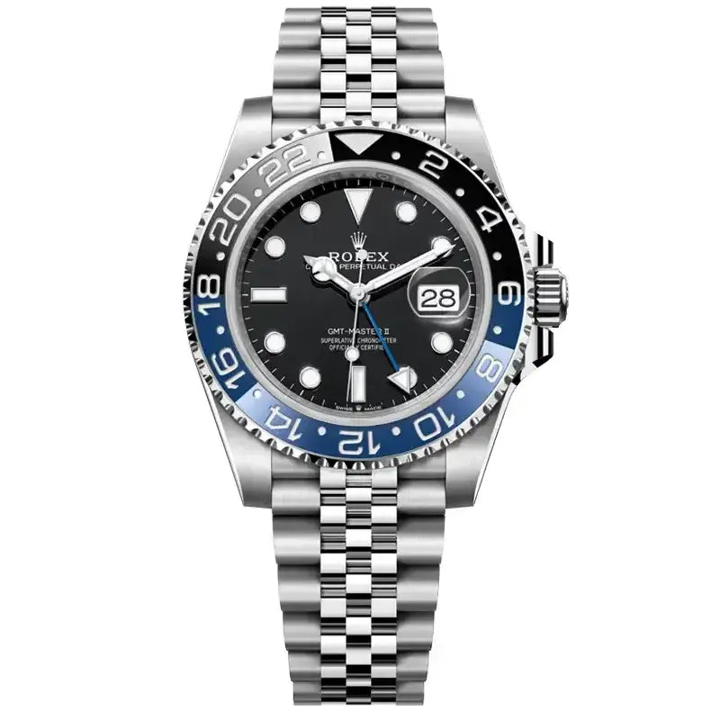 Rolex GMT-Master II “Batgirl” Master Quality Watch – Black Dial, Blue-Black Bezel & Jubilee Bracelet