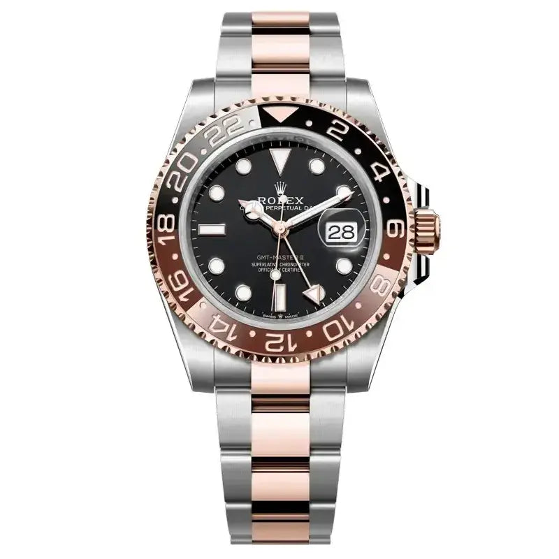 Rolex GMT-Master II “Root Beer” Master Quality Watch – Black Dial, Brown-Black Ceramic Bezel & Rose Two-Tone Oyster Bracelet