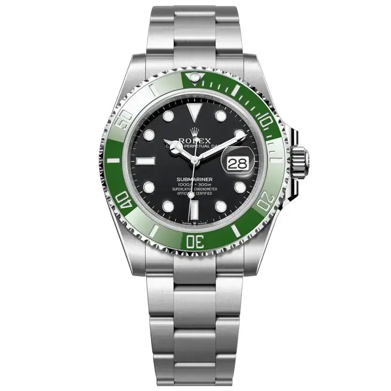 Rolex Submariner “Starbucks” Master Quality Watch – Black Dial, Green Bezel & Oyster Bracelet