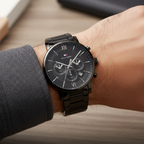 Tommy Hilfiger Evan 1710410 44mm Men's Multi-Function Watch – Black & Black Stainless Steel Bracelet