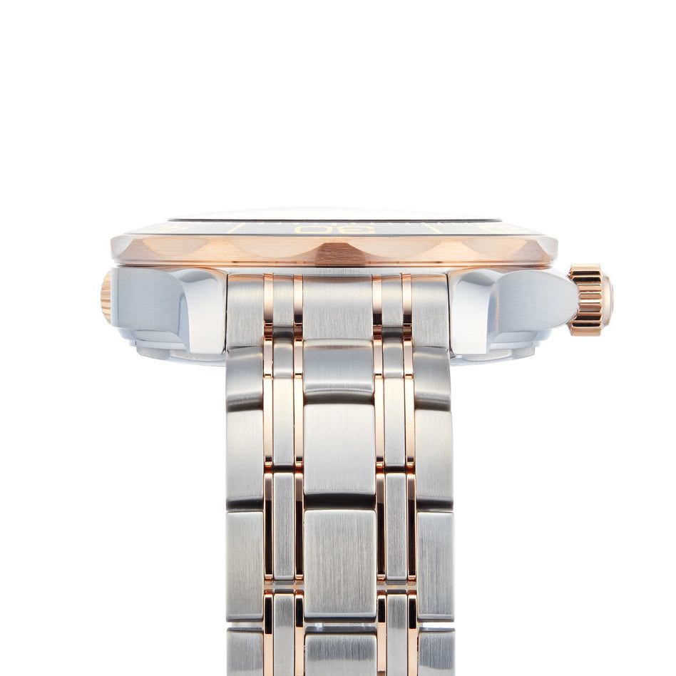 Omega Seamaster Diver 300M Master Quality Watch – Blue Dial, Rose Gold-Tone Bezel & Rose Two-Tone Stainless Steel Bracelet