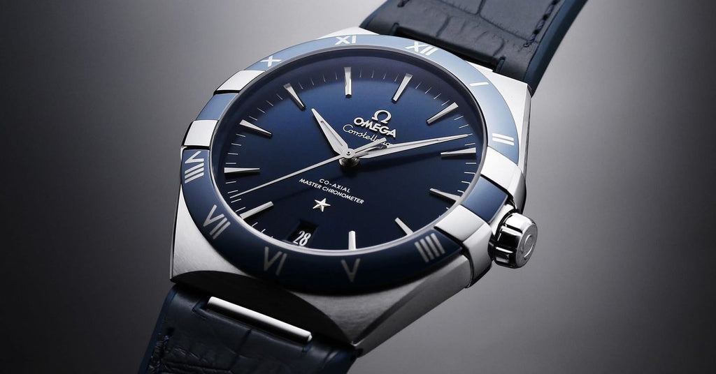 Omega Constellation Master Quality Watch – Blue Dial & Blue Leather Strap