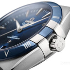 Omega Constellation Master Quality Watch – Blue Dial & Blue Leather Strap