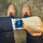 Omega Constellation Master Quality Watch – Blue Dial & Blue Leather Strap
