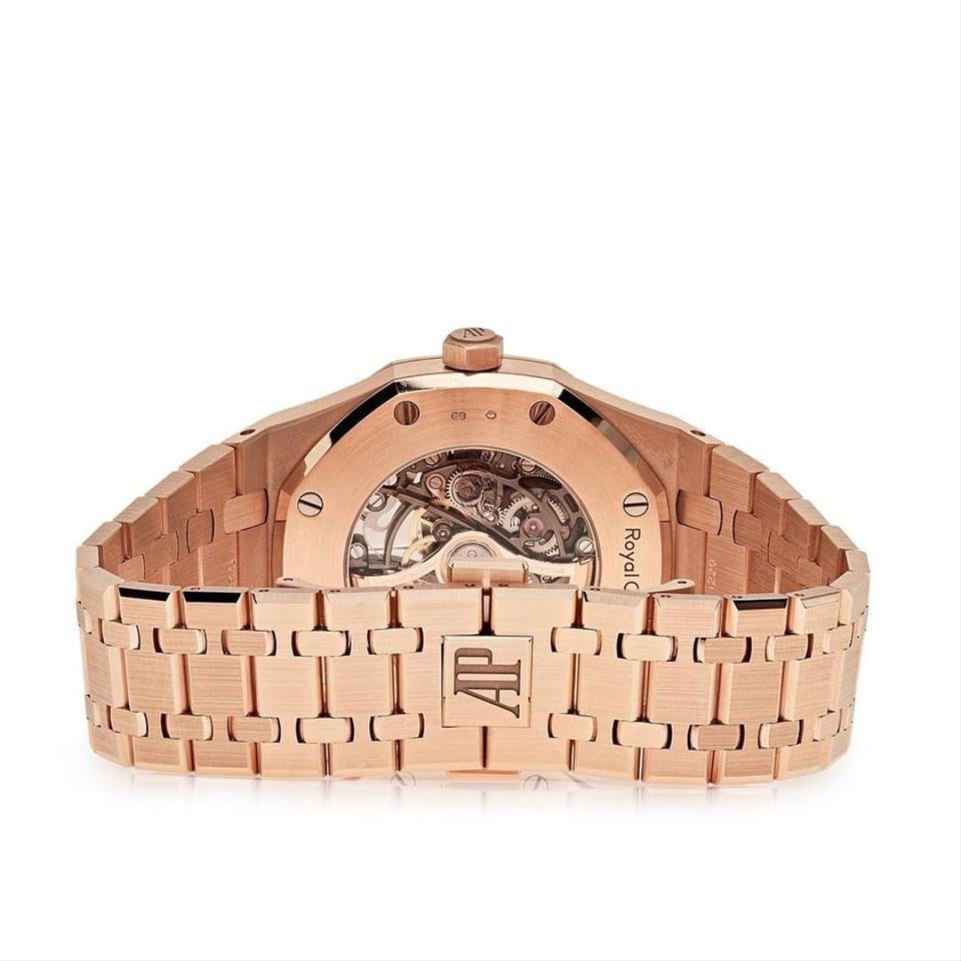 Audemars Piguet Royal Oak 41mm Men's Automatic Watch – Openworked Skeleton with Silver Stainless Steel Bracelet