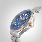 Omega Seamaster Diver 300M Master Quality Watch – Blue Dial, Rose Gold-Tone Bezel & Rose Two-Tone Stainless Steel Bracelet