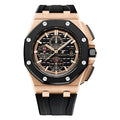 Audemars Piguet Royal Oak 43mm Men's Quartz Watch – Black with Black Silicone Strap